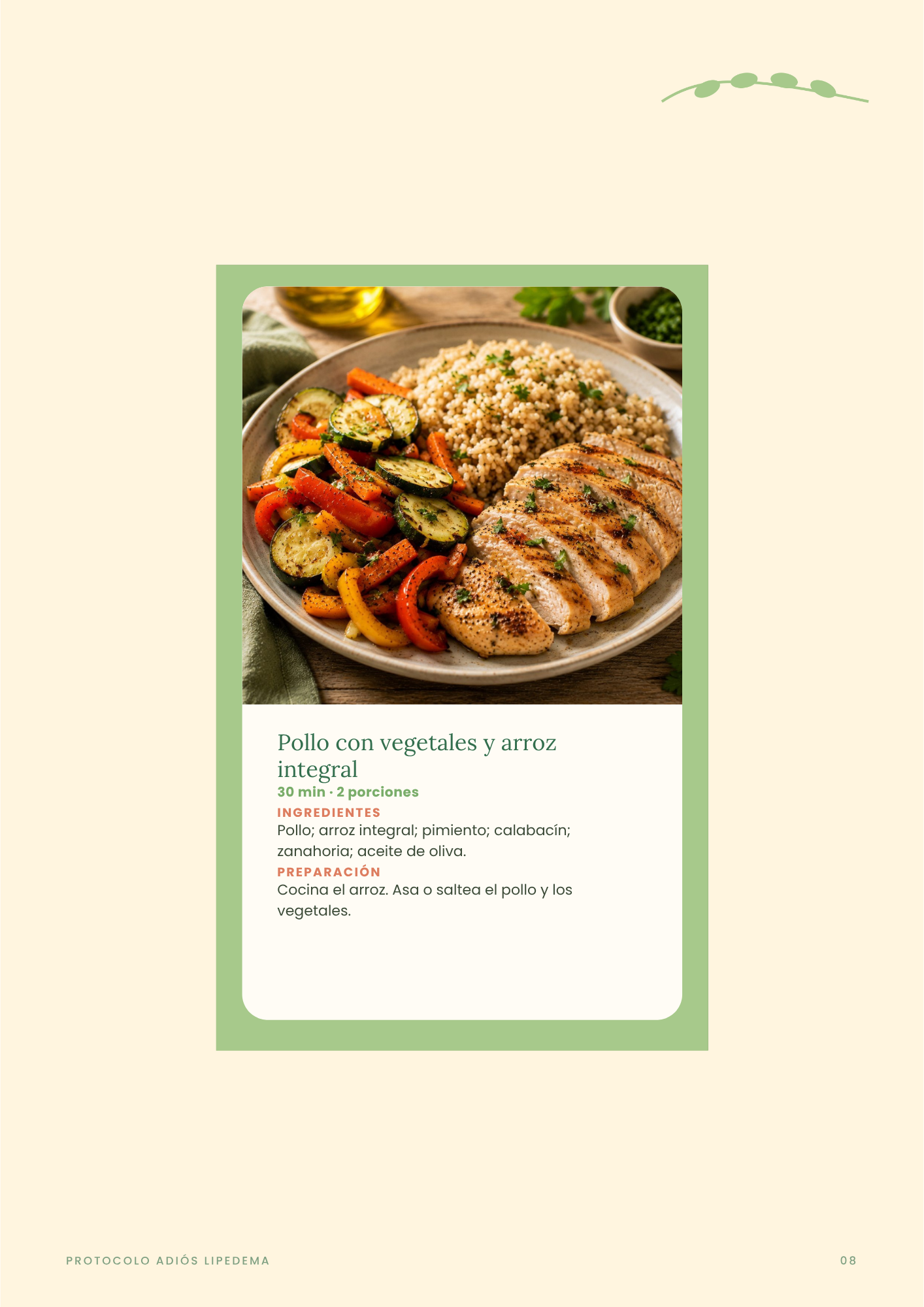 Página 8 de recetas de la guía digital